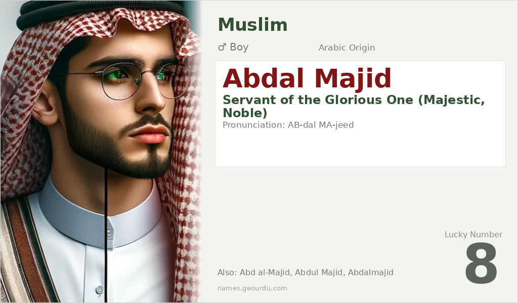 Abdal Majid Name Meaning and Details