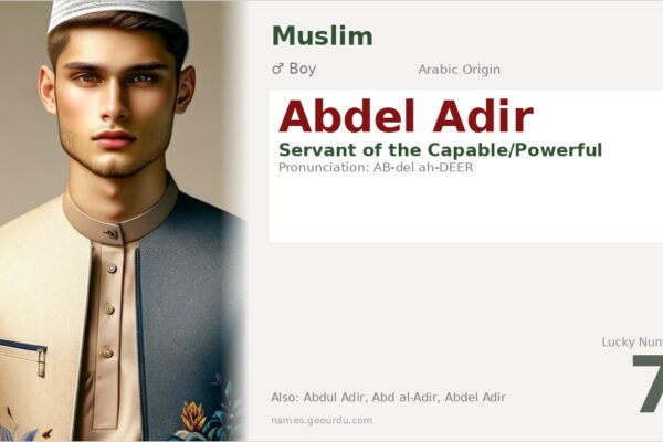 Abdel Adir Name Meaning — Arabic Origin, Boy Name & Details (2025)
