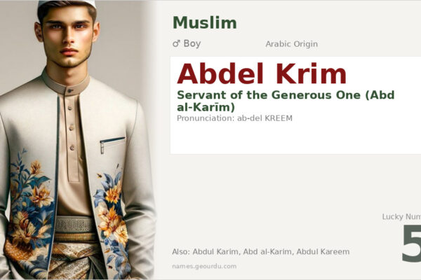 Abdel Krim Meaning — Arabic Origin, Boy Name & Details (2025)
