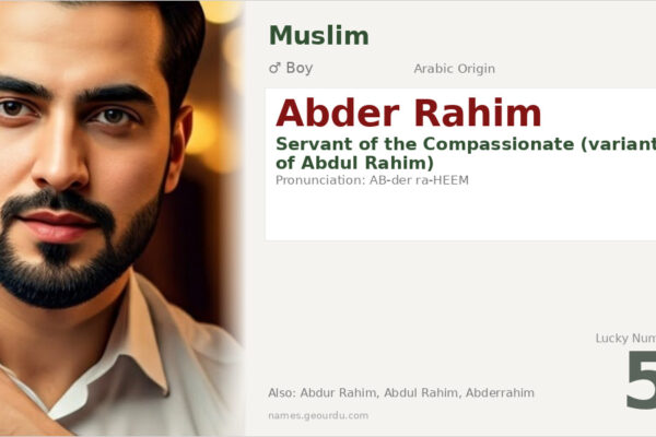 Abder Rahim Meaning — Arabic Origin, Boy Name & Details (2025)
