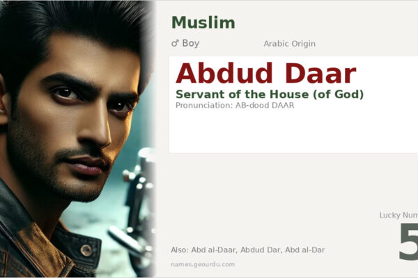 Abdud Daar Meaning — Arabic Origin, Boy Name & Details (2025)