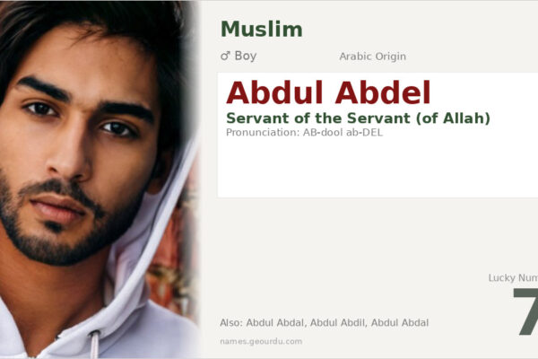 Abdul Abdel Name Meaning — Arabic Origin, Boy & Islamic Details (2025)