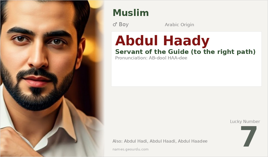 Abdul Haady Name Meaning and Details