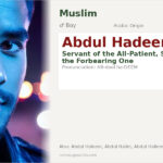 Abdul Hadeem Name Meaning and Details