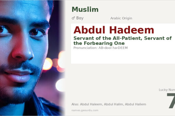 Abdul Hadeem Name Meaning — Arabic Origin, Boy Name & Islamic Significance (2025)