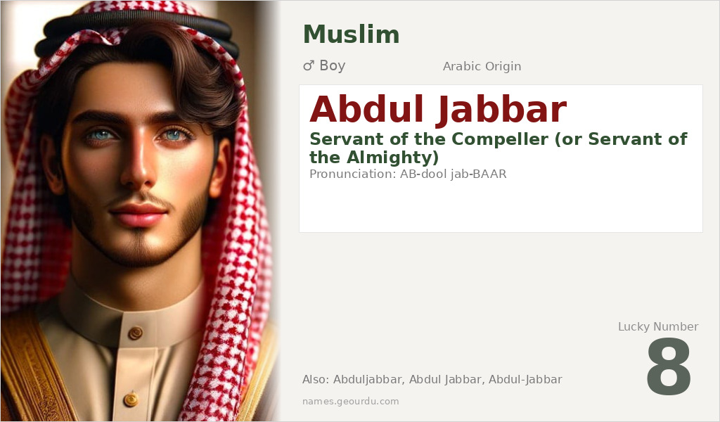 Abdul Jabbar Name Meaning and Details