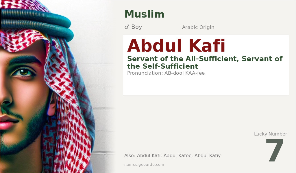Abdul Kafi Name Meaning and Details