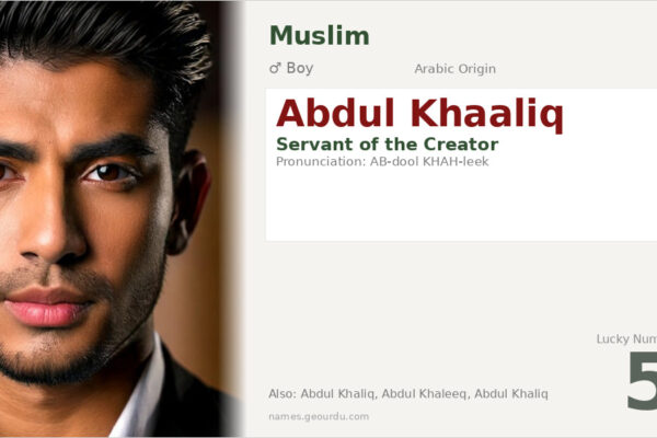 Abdul Khaaliq Meaning — Origin, Gender & Details (2025)