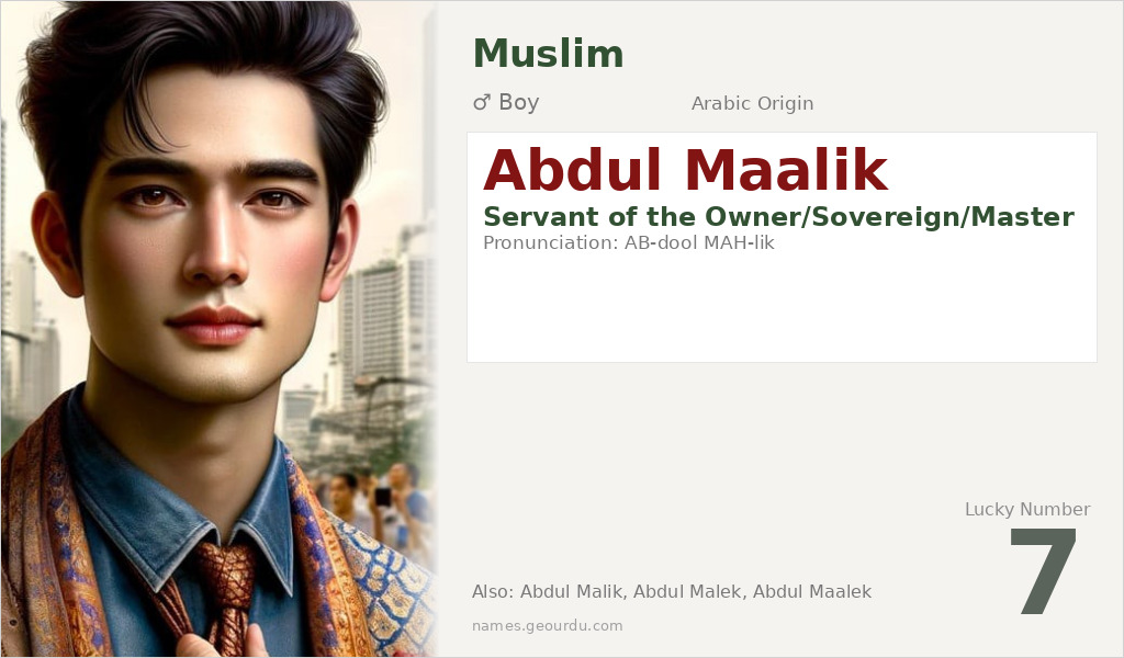 Abdul Maalik Name Meaning and Details