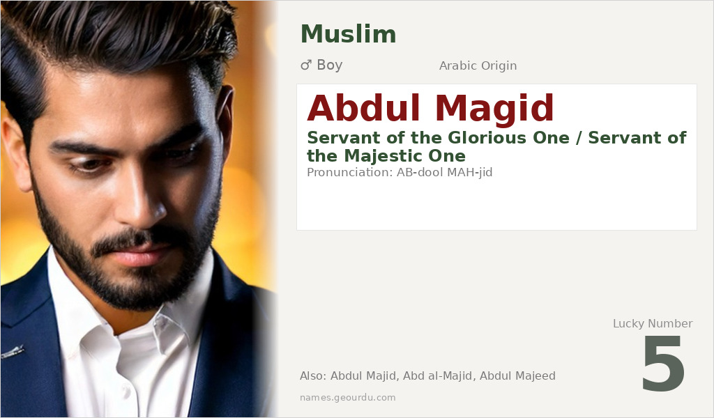 Abdul Magid Name Meaning and Details