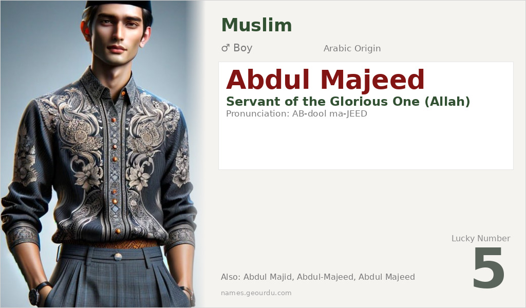 Abdul Majeed Name Meaning and Details