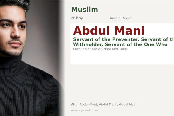 Abdul Mani Meaning — Arabic Origin, Boy Name & Islamic Significance (2025)