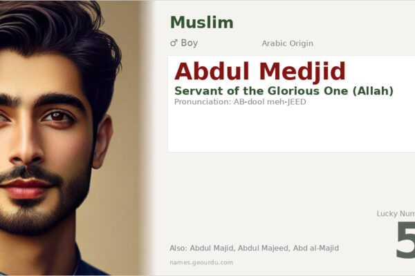 Abdul Medjid Meaning — Arabic Origin, Boy Name & Islamic Significance (2025)