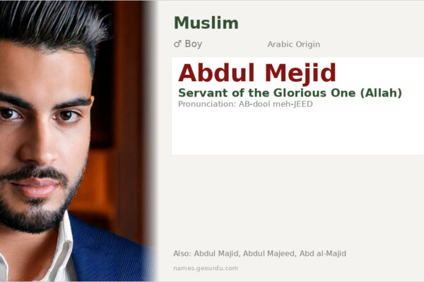 Abdul Mejid Name Meaning — Arabic Origin, Boy Name & Islamic Details (2025)
