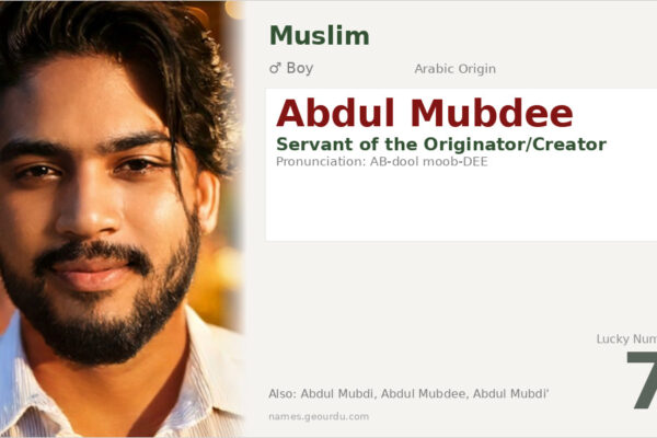 Abdul Mubdee Meaning — Arabic Origin, Boy Name & Details (2025)