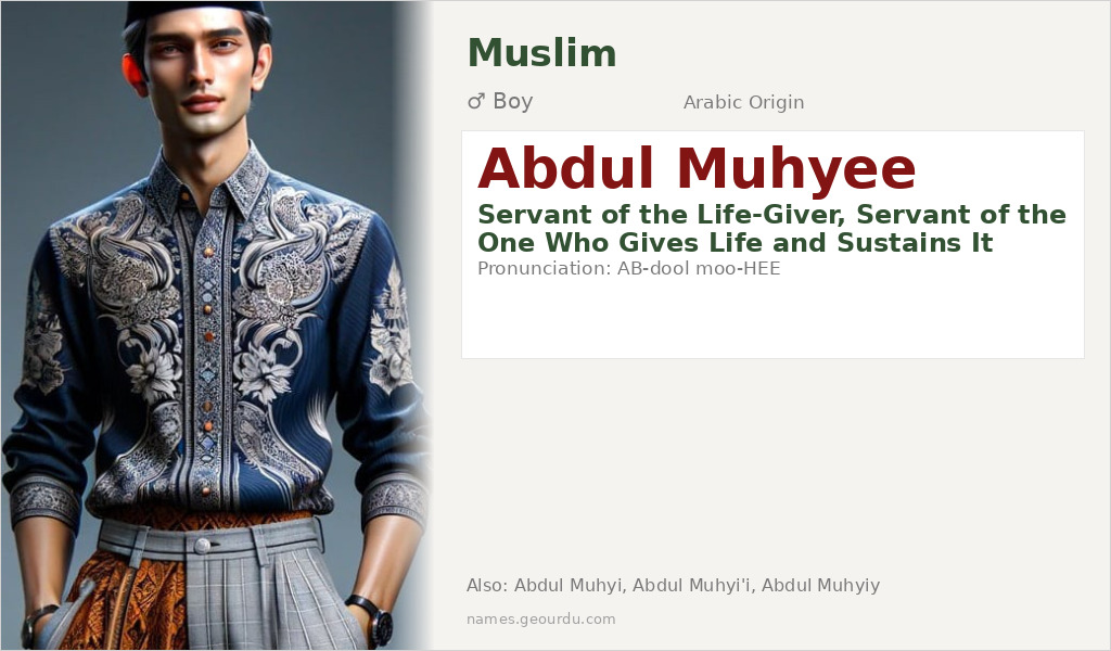 Abdul Muhyee Name Meaning and Details