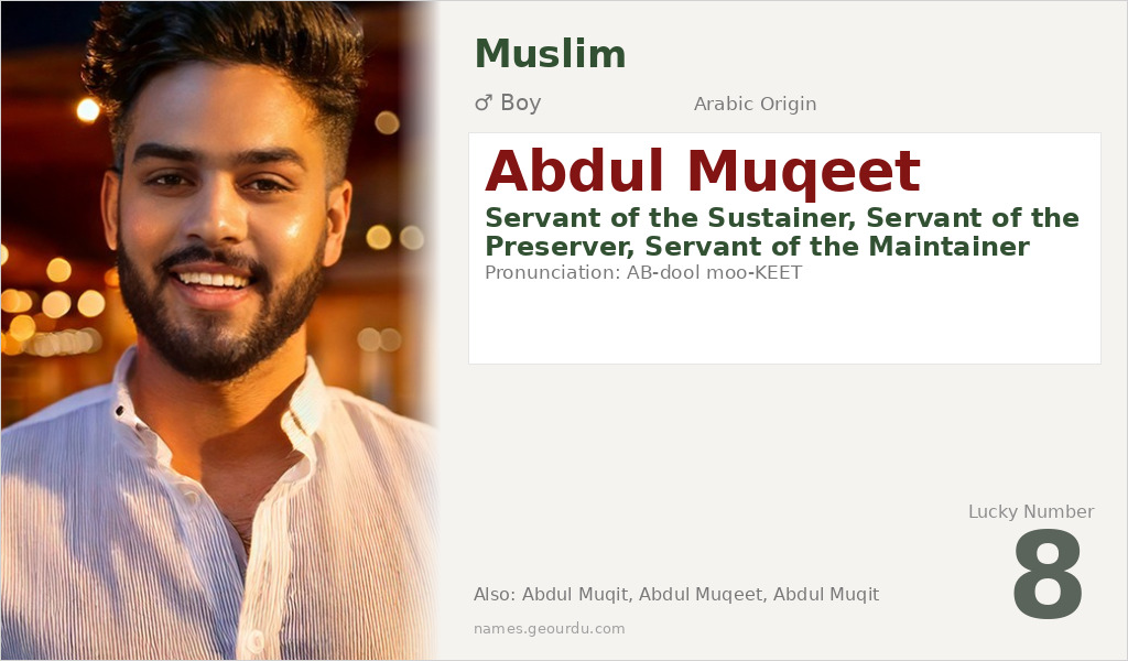 Abdul Muqeet Name Meaning and Details