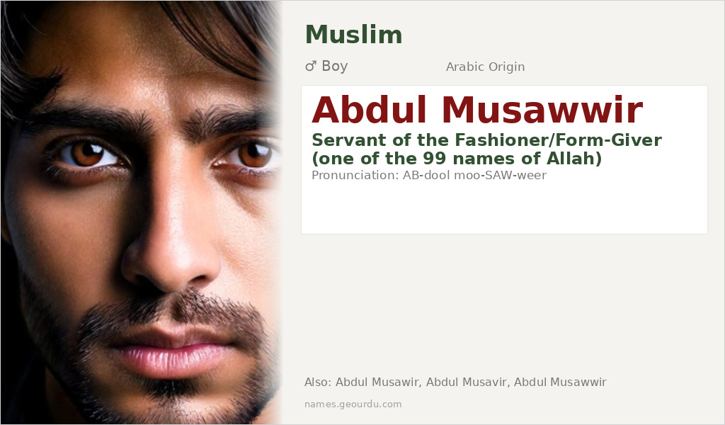 Abdul Musawwir Name Meaning and Details