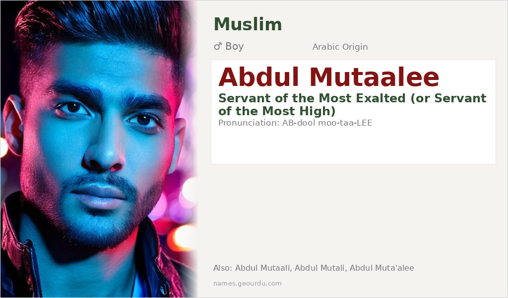 Abdul Mutaalee Name Meaning and Details