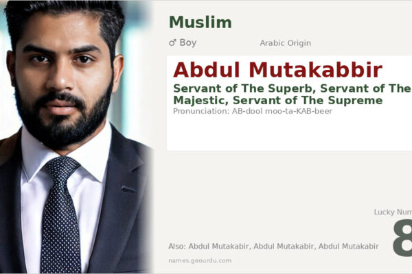 Abdul Mutakabbir Meaning — Arabic Origin, Boy Name & Islamic Significance (2025)