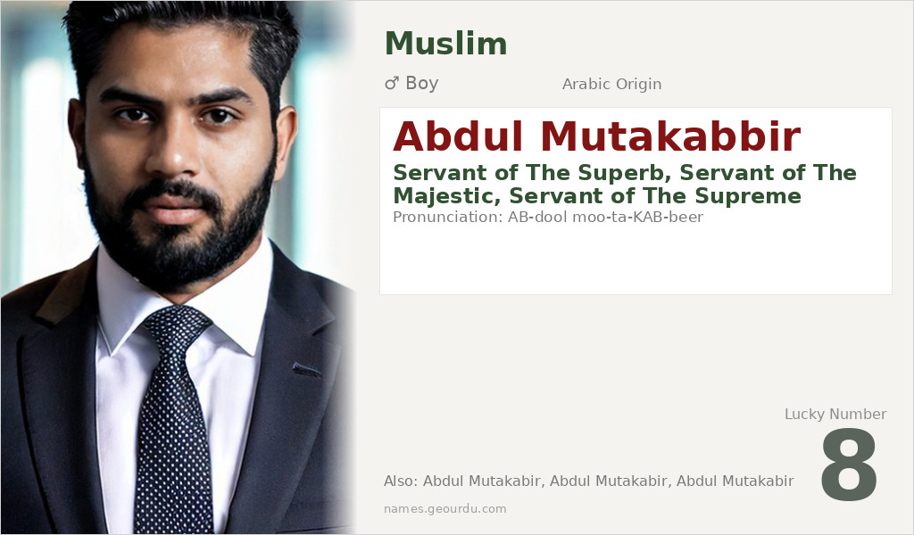 Abdul Mutakabbir Name Meaning and Details