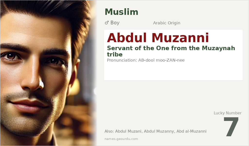 Abdul Muzanni Name Meaning and Details
