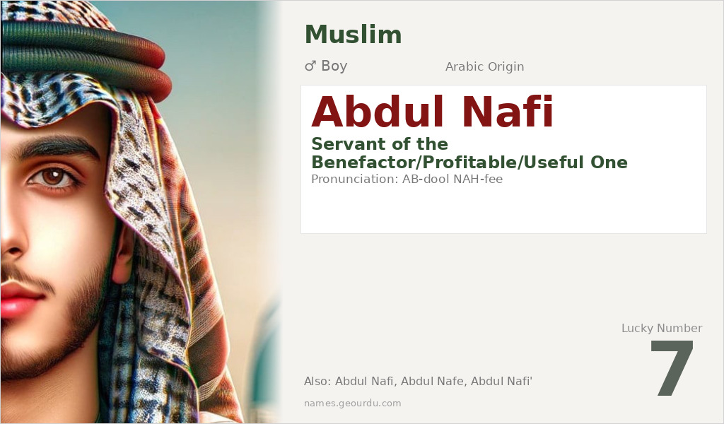 Abdul Nafi Name Meaning and Details