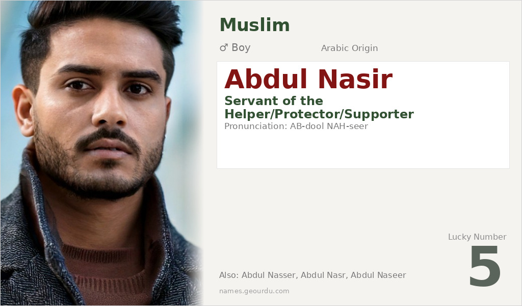Abdul Nasir Name Meaning and Details