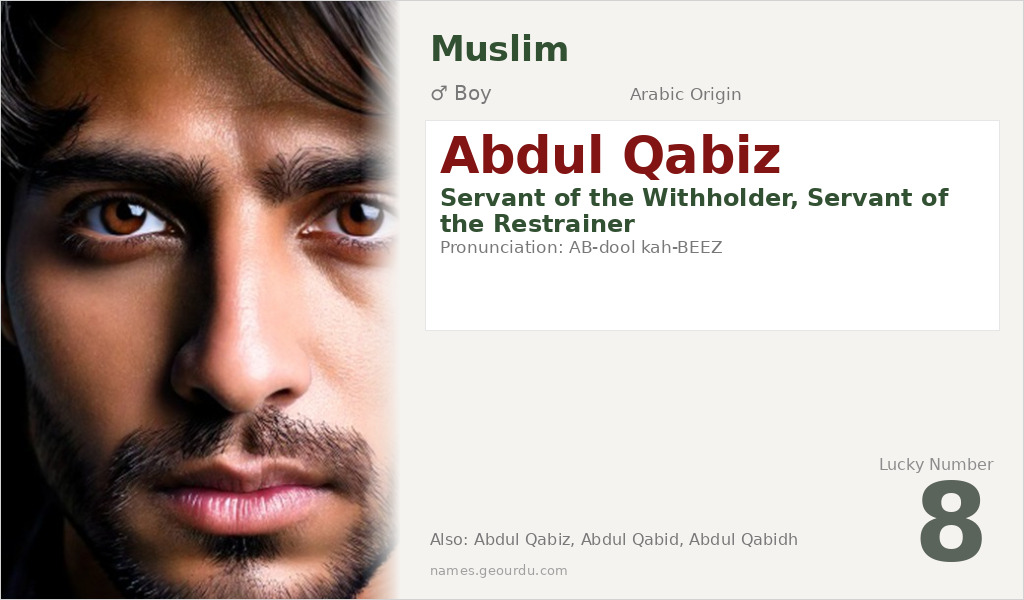 Abdul Qabiz Name Meaning and Details