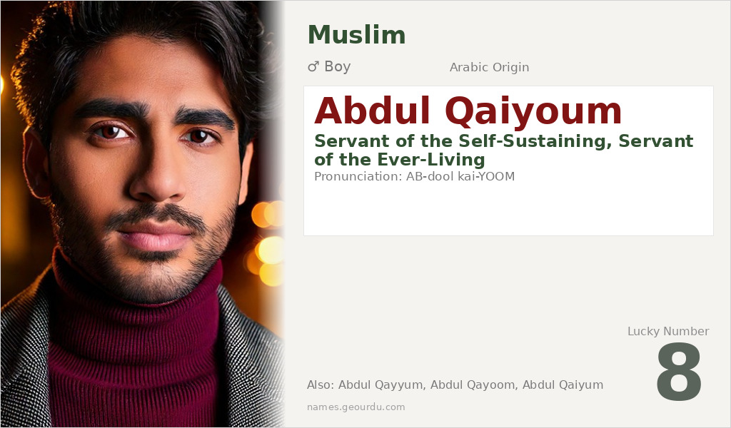 Abdul Qaiyoum Name Meaning and Details