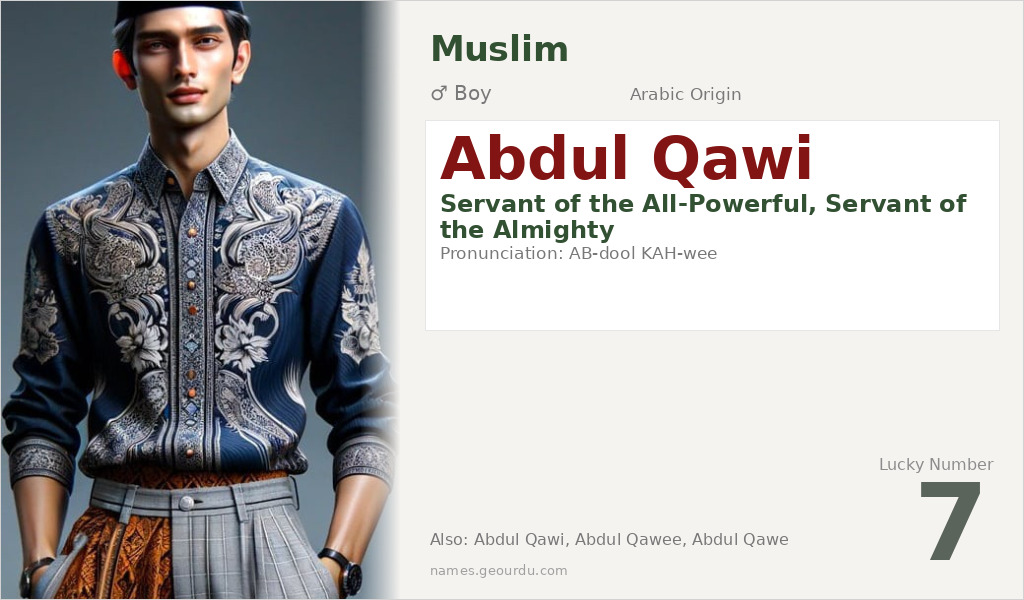 Abdul Qawi Name Meaning and Details