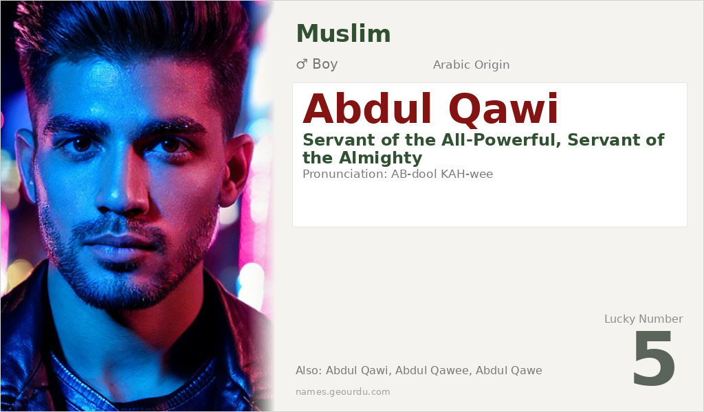 Abdul Qawi Name Meaning and Details