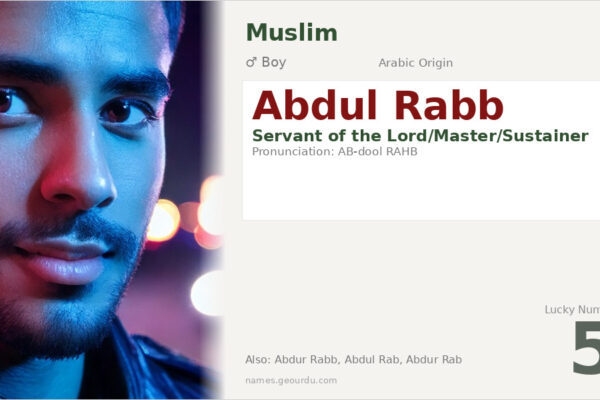 Abdul Rabb Name Meaning — Arabic Origin, Boy Name & Islamic Significance (2025)