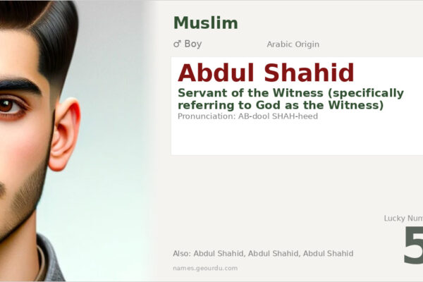 Abdul Shahid Meaning — Arabic Origin, Boy Name & Islamic Significance (2025)