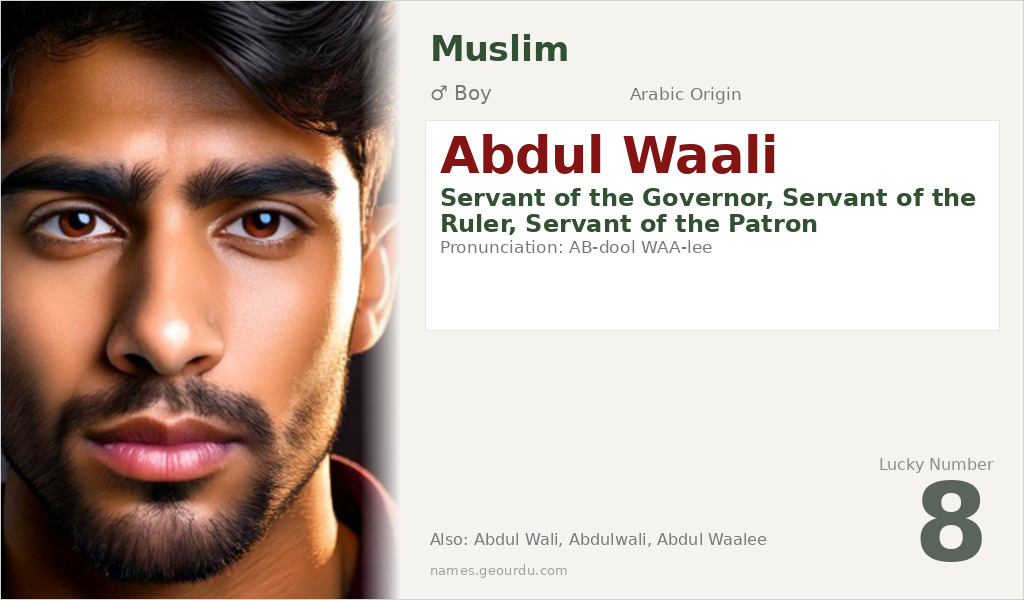 Abdul Waali Name Meaning and Details