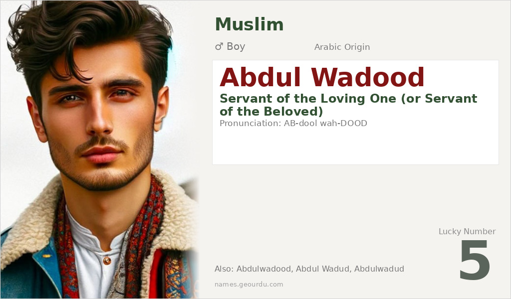 Abdul Wadood Name Meaning and Details