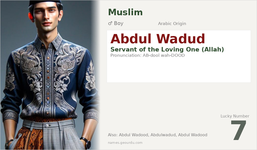 Abdul Wadud Name Meaning and Details