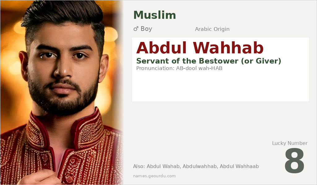 Abdul Wahhab Name Meaning and Details