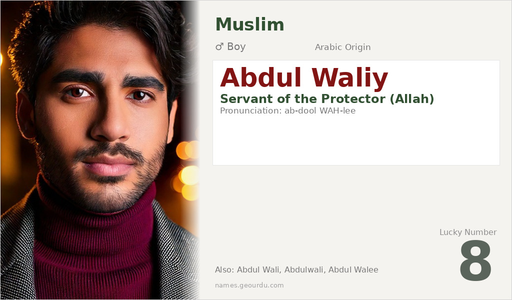 Abdul Waliy Name Meaning and Details