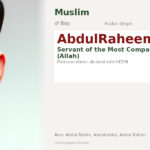 AbdulRaheem Name Meaning and Details