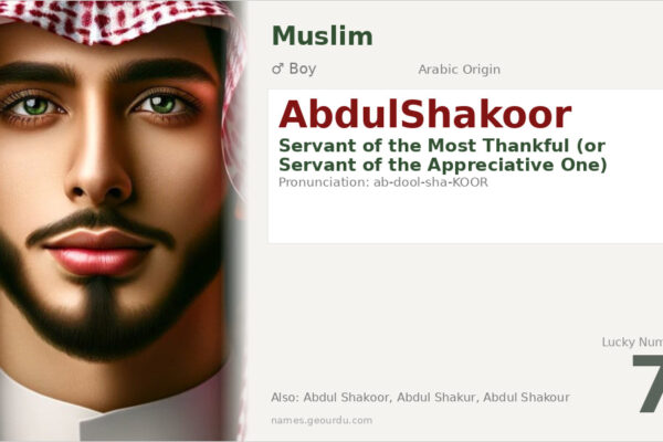 AbdulShakoor Name Meaning — Arabic Origin, Boy Name & Islamic Significance (2025)