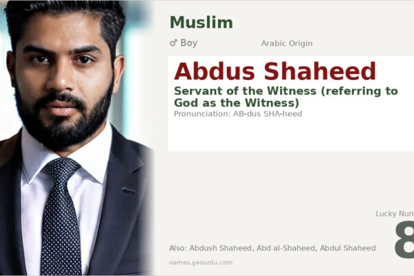 Abdus Shaheed Meaning — Arabic Origin, Islamic Significance & Details