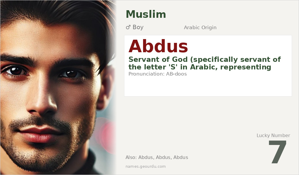 Abdus Name Meaning and Details