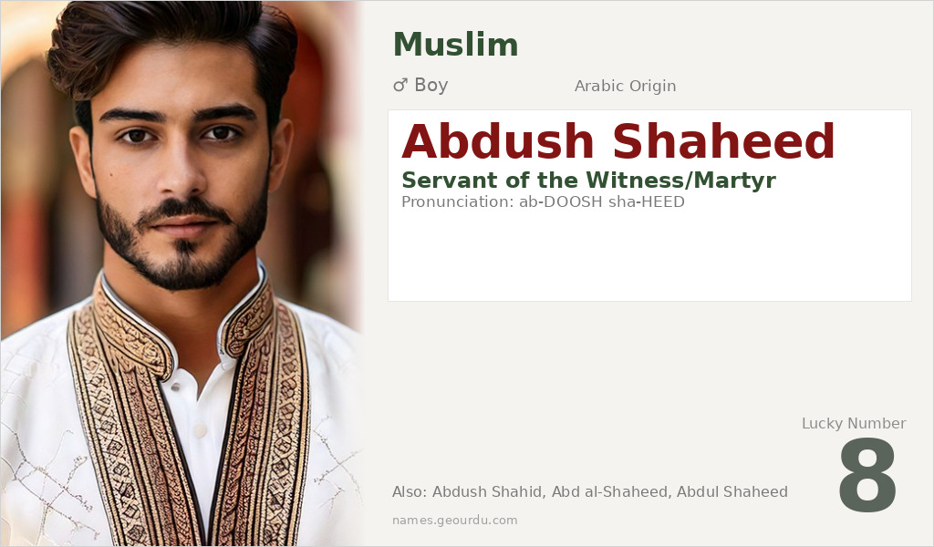 Abdush Shaheed Name Meaning and Details