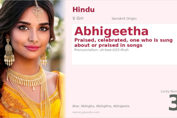 Abhigeetha Name Meaning — Sanskrit Origin, Girl Name & Details (2025)