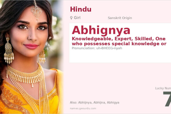 Abhignya Name Meaning — Sanskrit Origin, Girl Name & Details (2025)