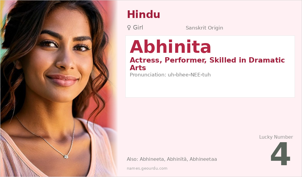 Abhinita Name Meaning and Details