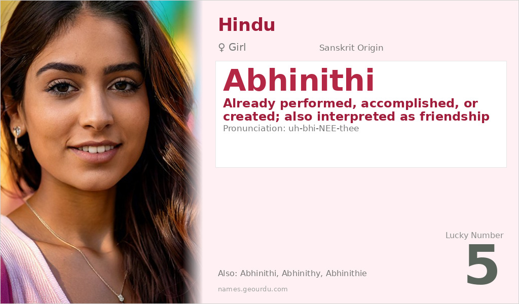 Abhinithi Name Meaning and Details