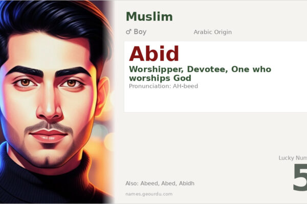 Abid Name Meaning — Arabic Origin, Boy & Details (2025)