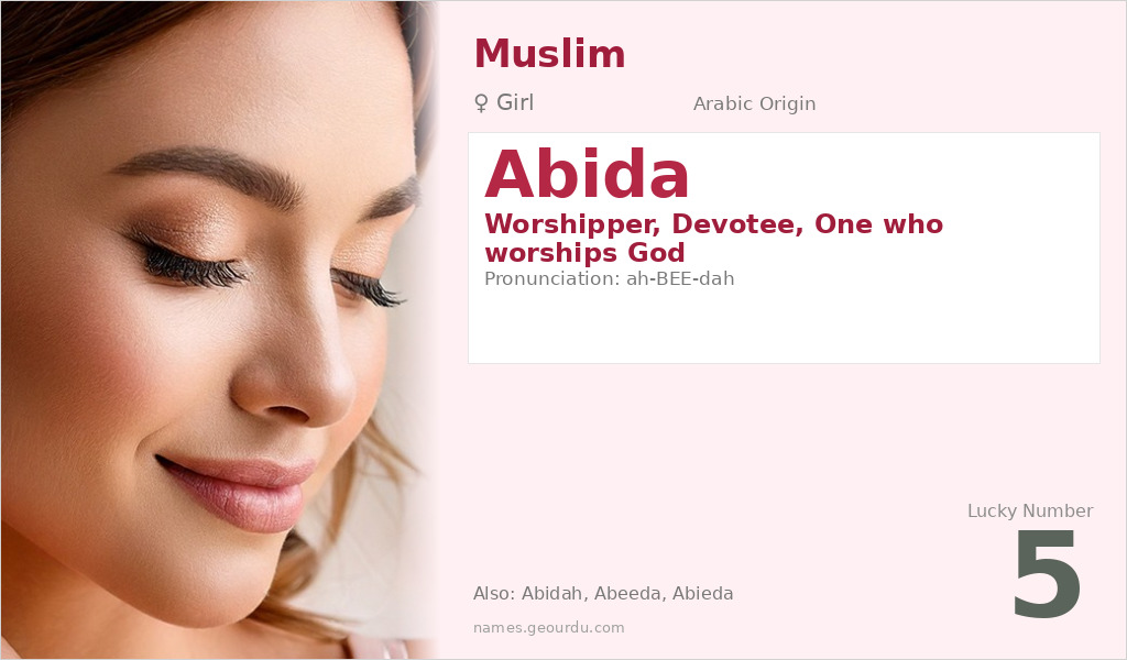Abida Name Meaning and Details